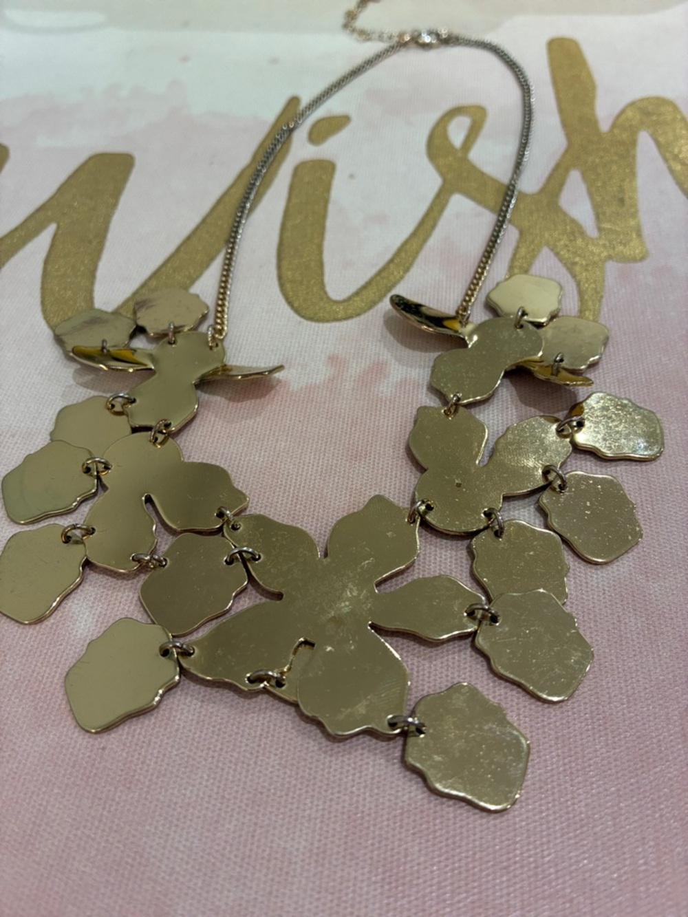 Gold Floral Statement Necklace - Women Jewelry